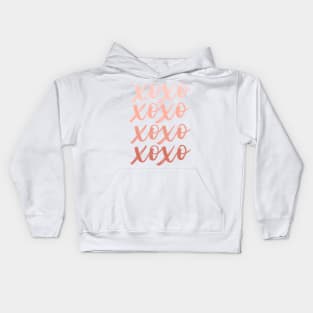 XOXO Pink and Red Gradient Kids Hoodie